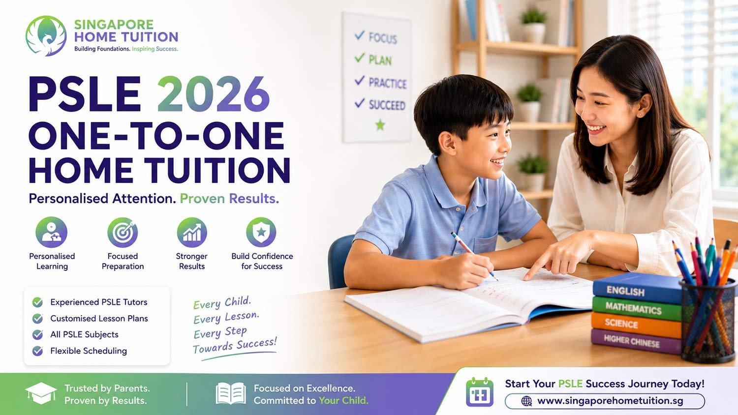 PSLE One to One Home Tuition